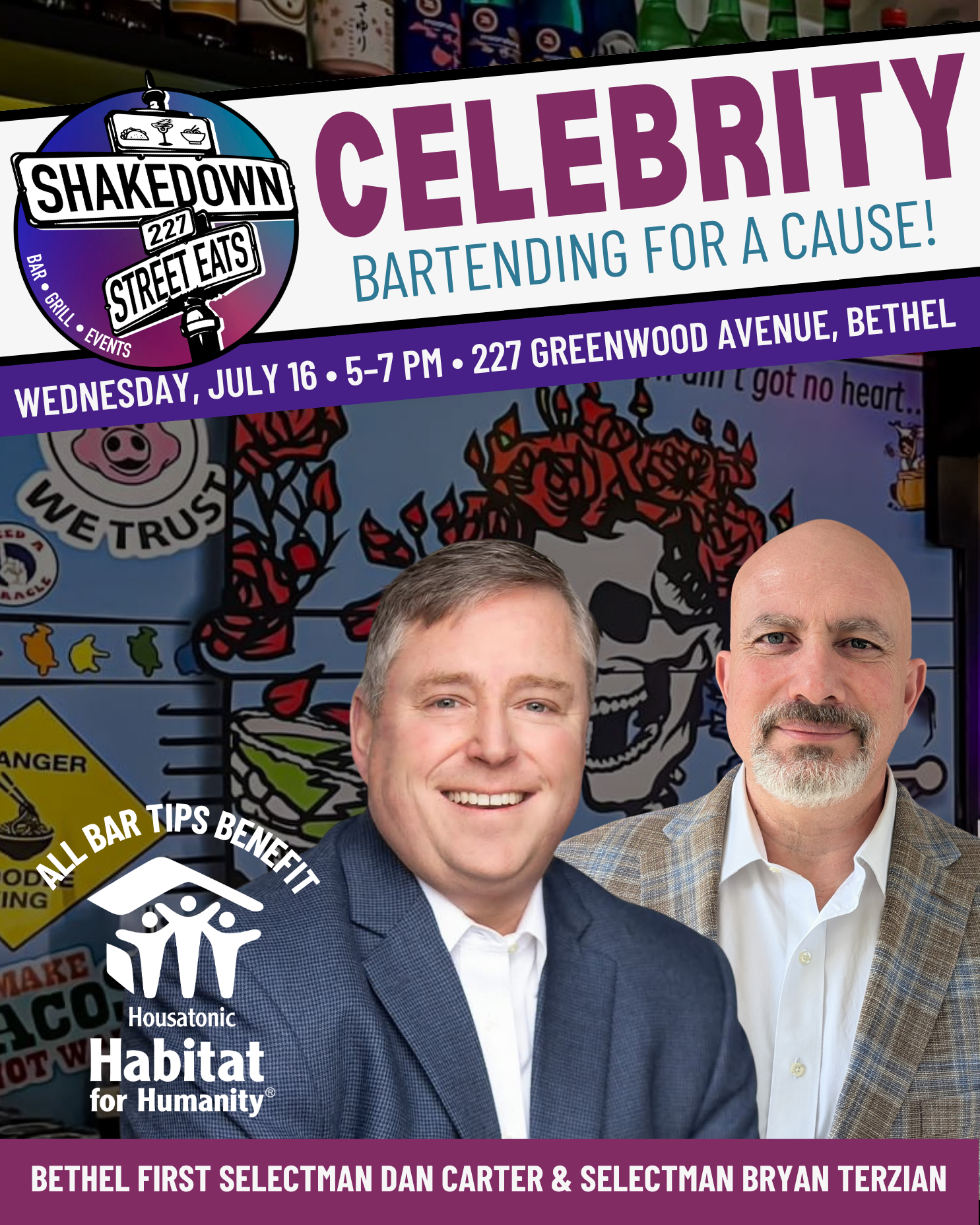 Celebrity Bartending Social Media Post
